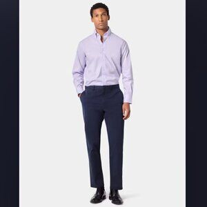 Buttoned Down Dress Shirt 16.5 17/34 Classic Fit Lavender 100% Supima Cotton
